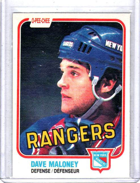 1981 O-Pee-Chee  Dave Maloney  Card #227 - New York Rangers